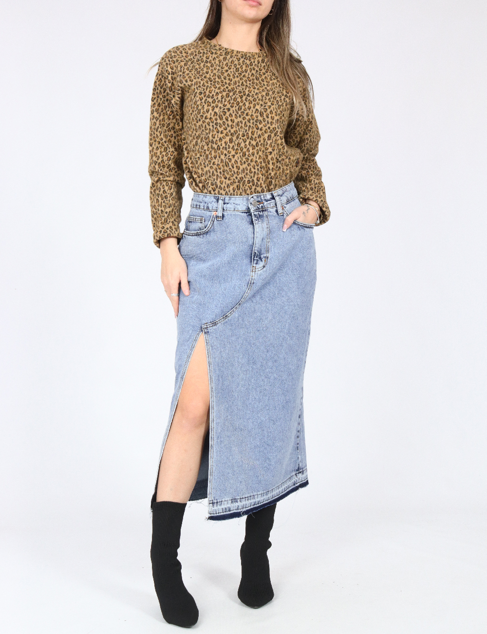 Fusta SHEIN, albastru