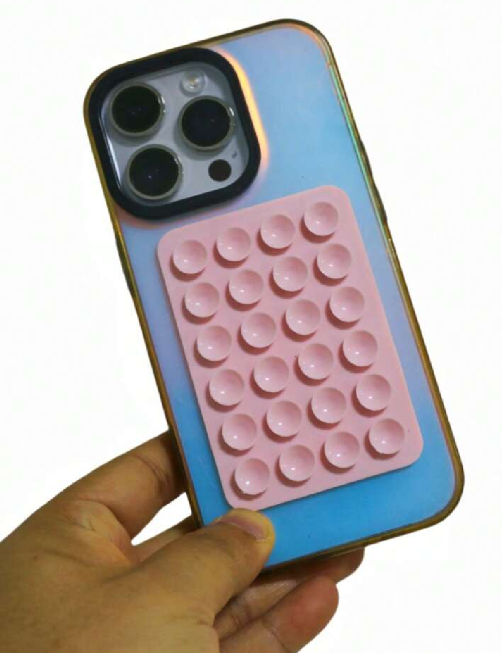 Suport cu ventuze pentru telefon SHEIN, roz