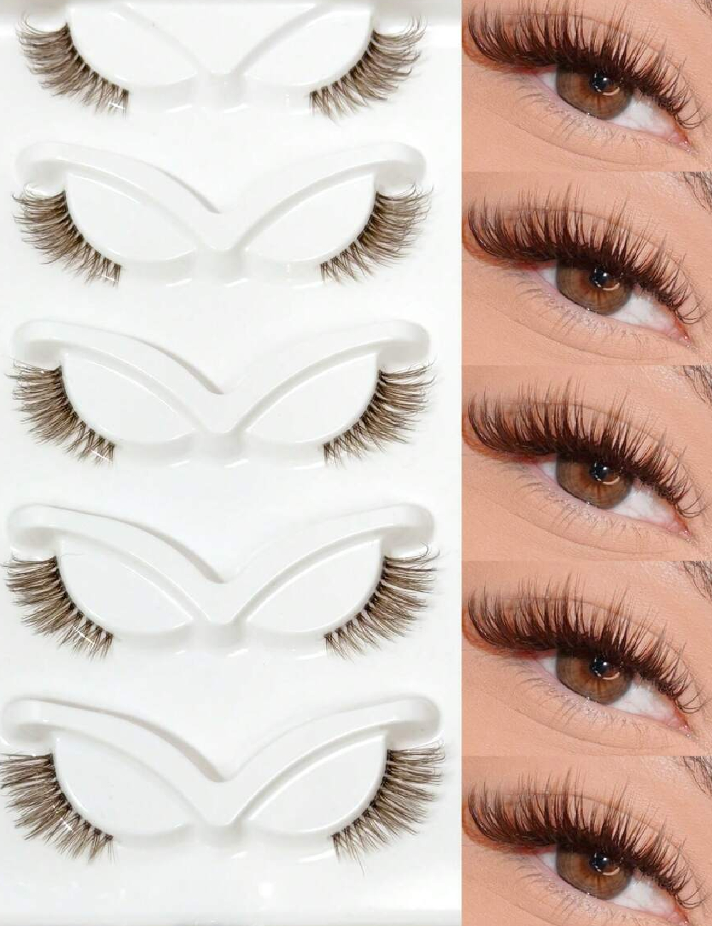 Gene false 5 perechi SHEIN, maro