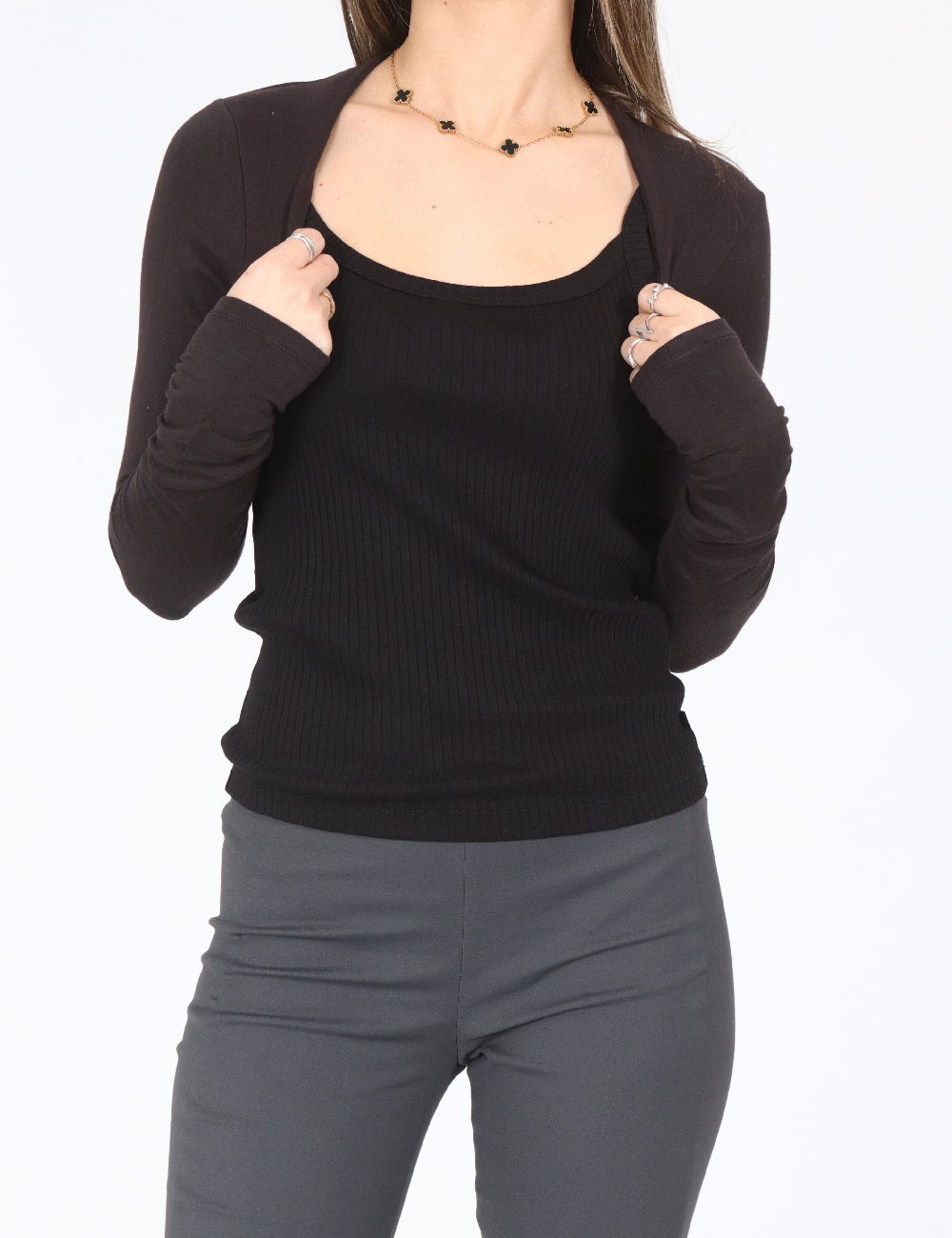 Bolero Bershka, maro inchis