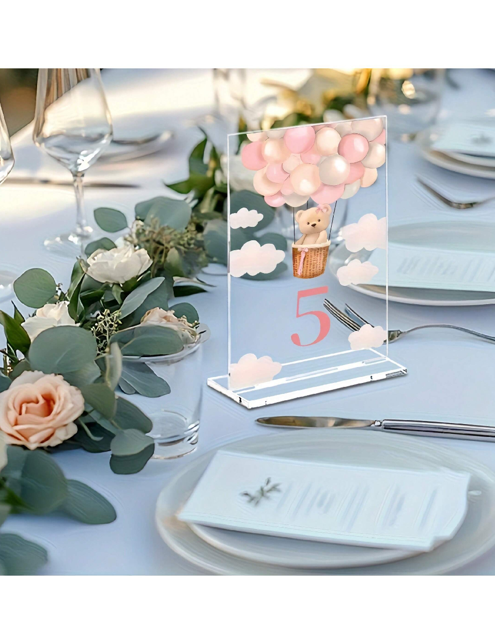 Set numere masa petrecere SHEIN, roz