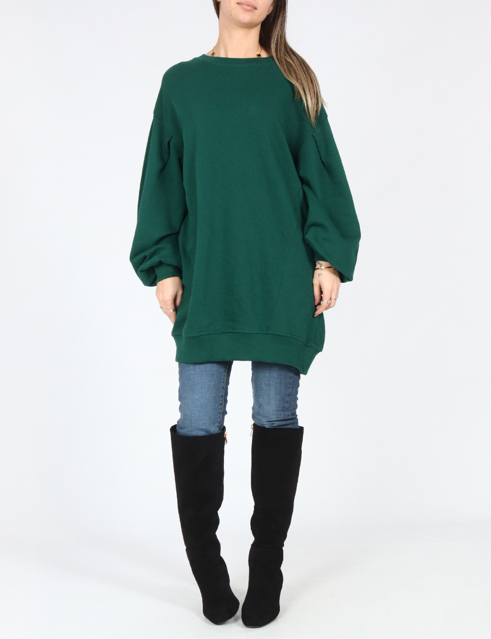 Bluza Oversize Bershka, verde