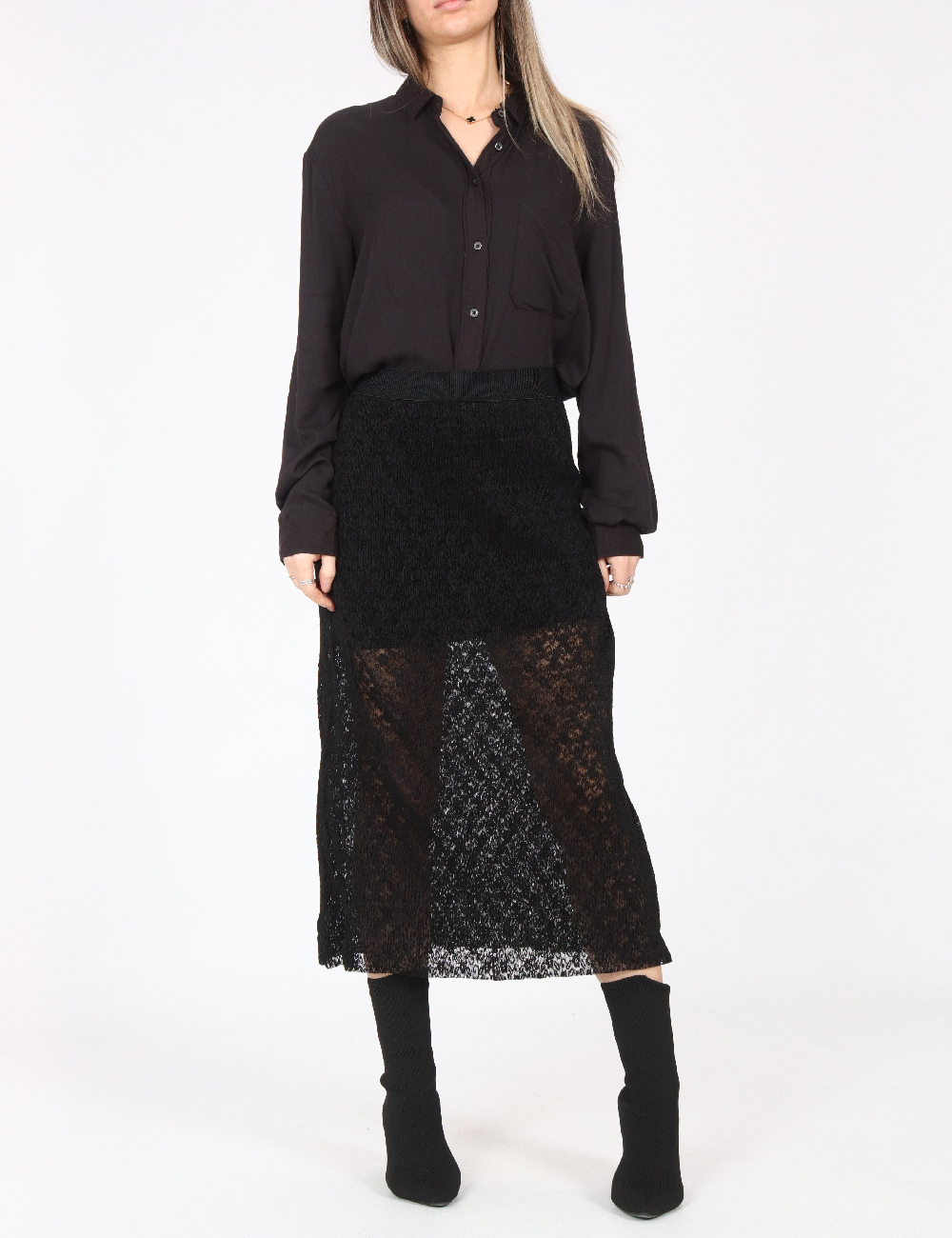 Fusta Pull&Bear, negru