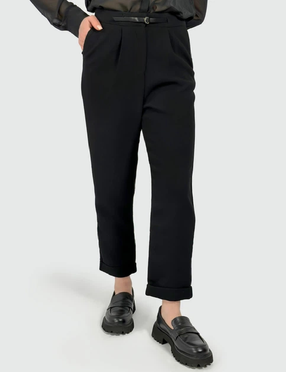 Pantaloni Pull&Bear, negru