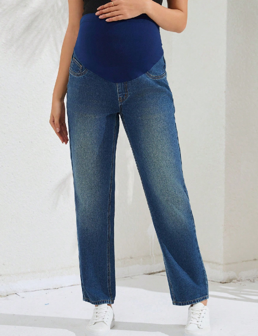 Blugi SHEIN Maternity, albastru