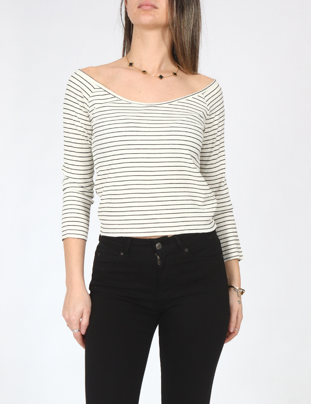 Bluza Pull&Bear, alb