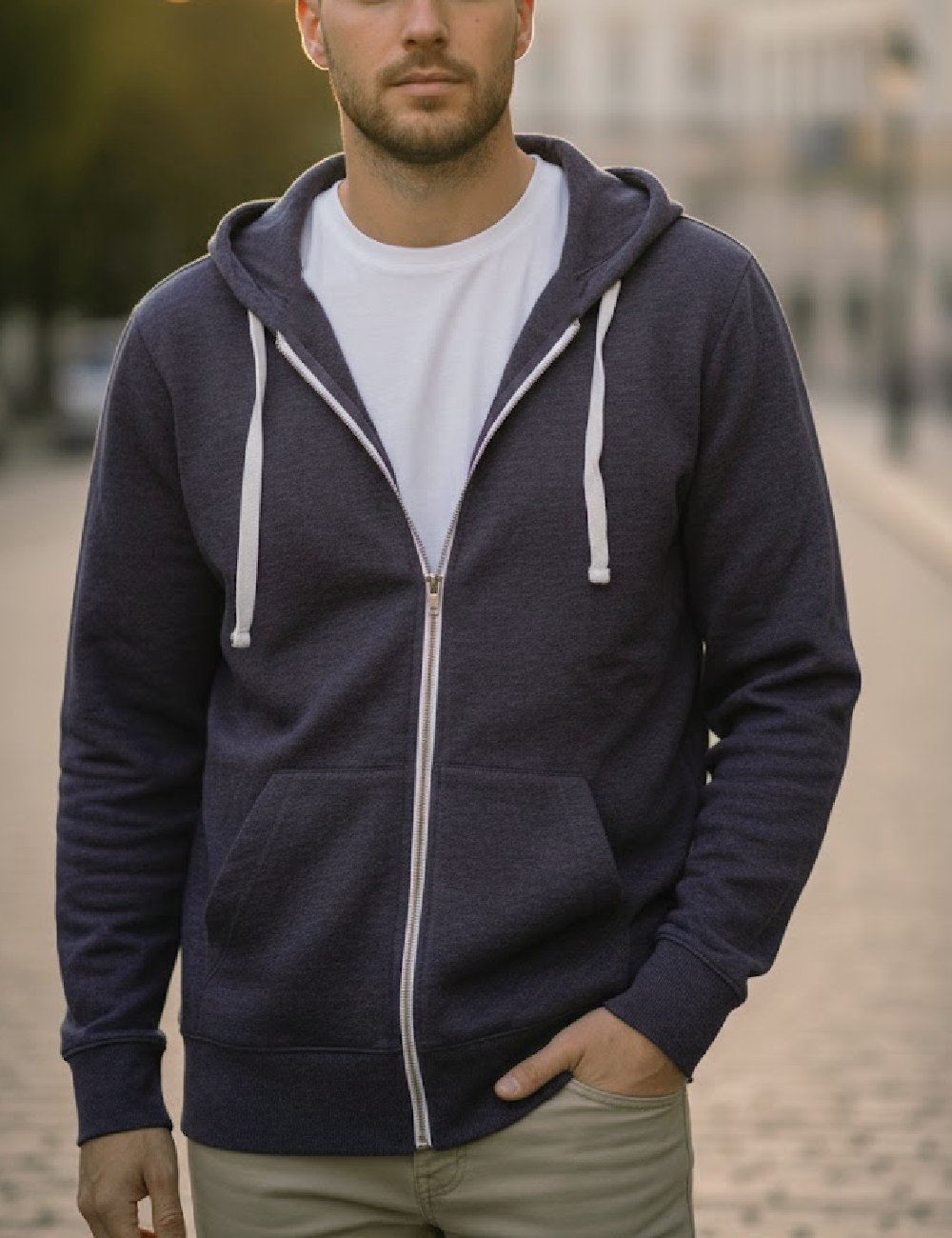 Hanorac Bershka, bleumarin