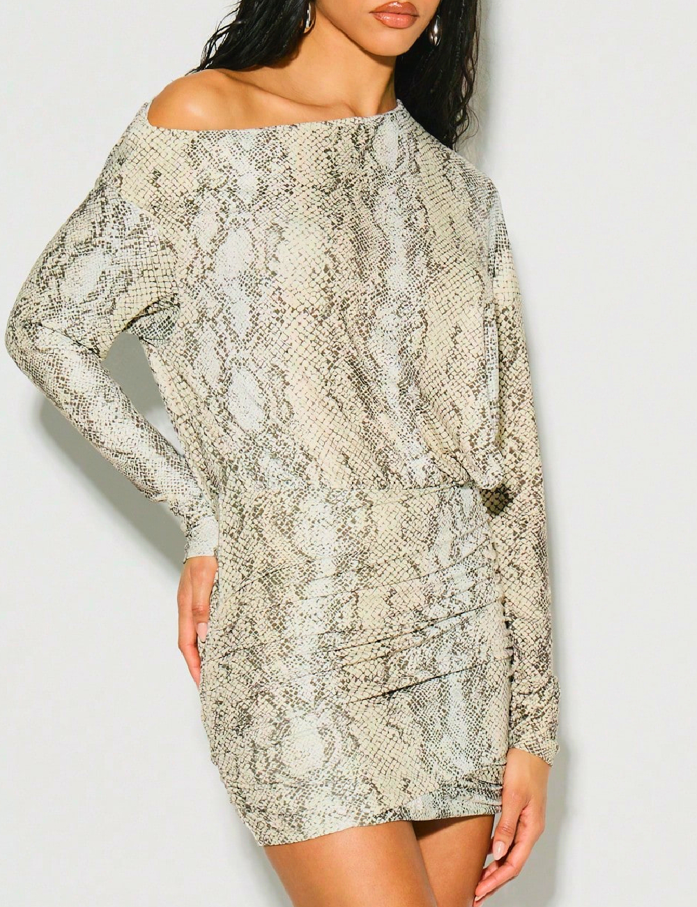 Rochie scurta SHEIN, imprimeu sarpe