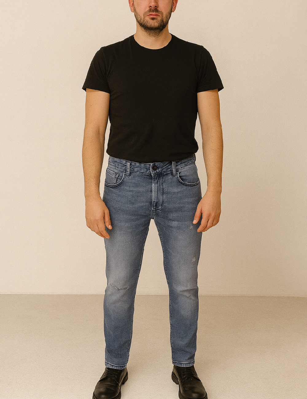 Blugi Bershka, albastru deschis