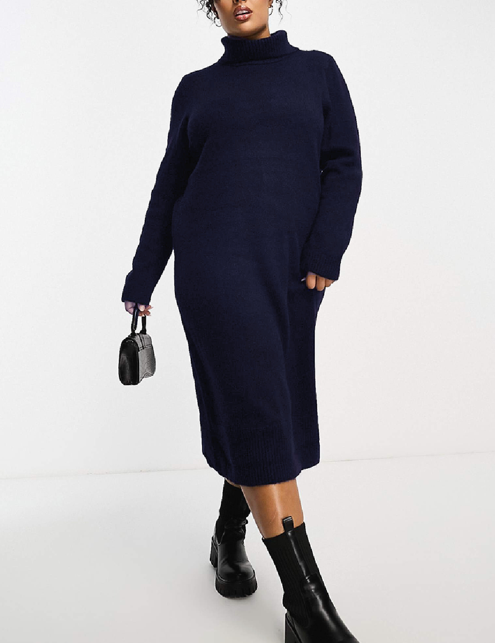 Rochie medie Only Carmakoma, bleumarin