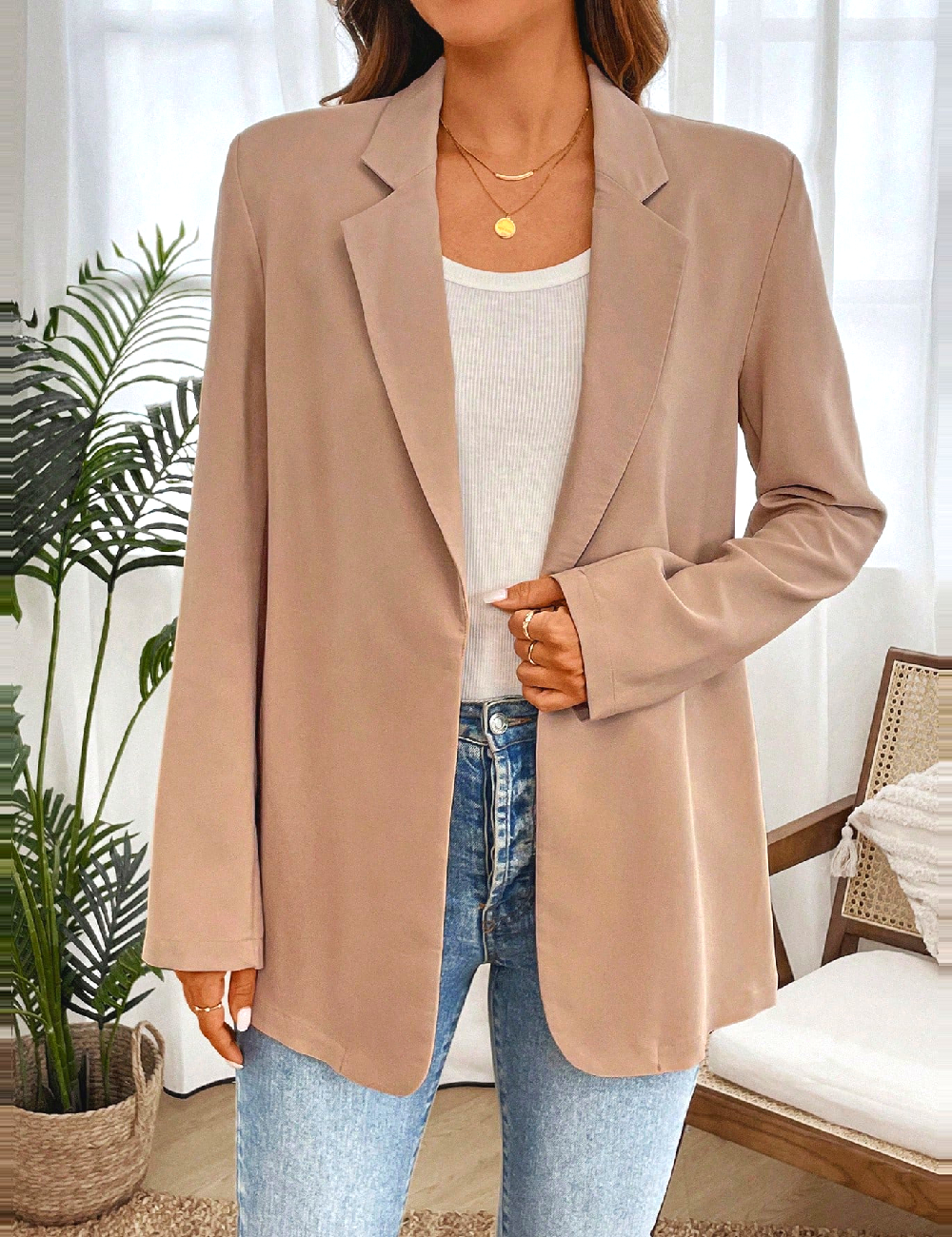 Blazer SHEIN, crem