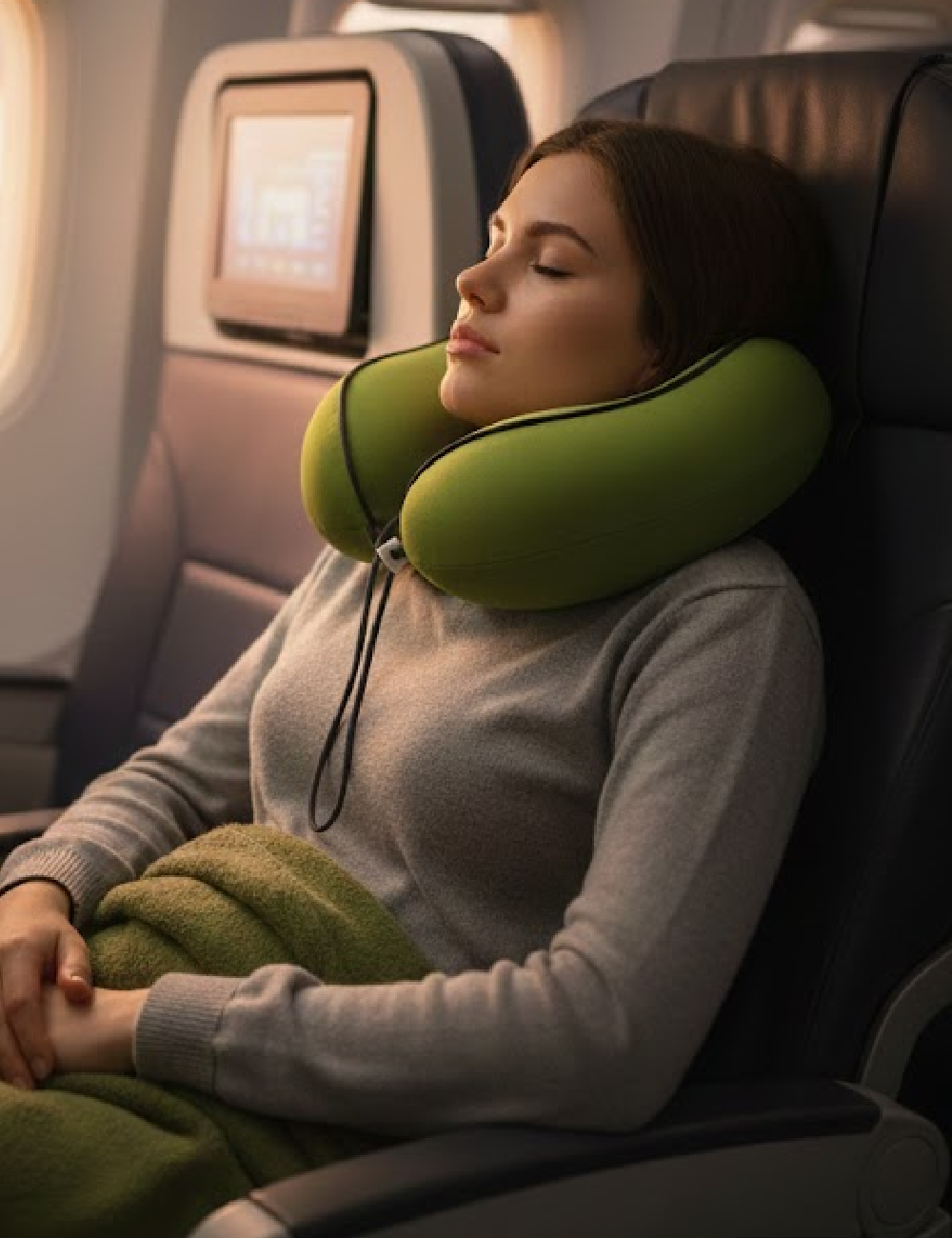 Perna de gat pentru calatorie ACTION, verde