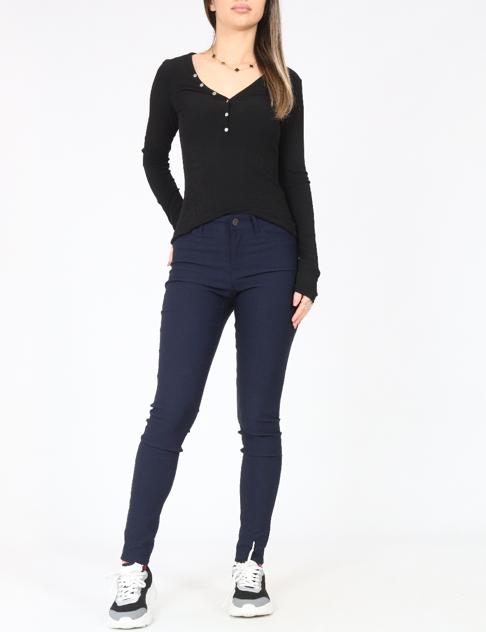 Pantaloni Jacqueline de Yong, bleumarin