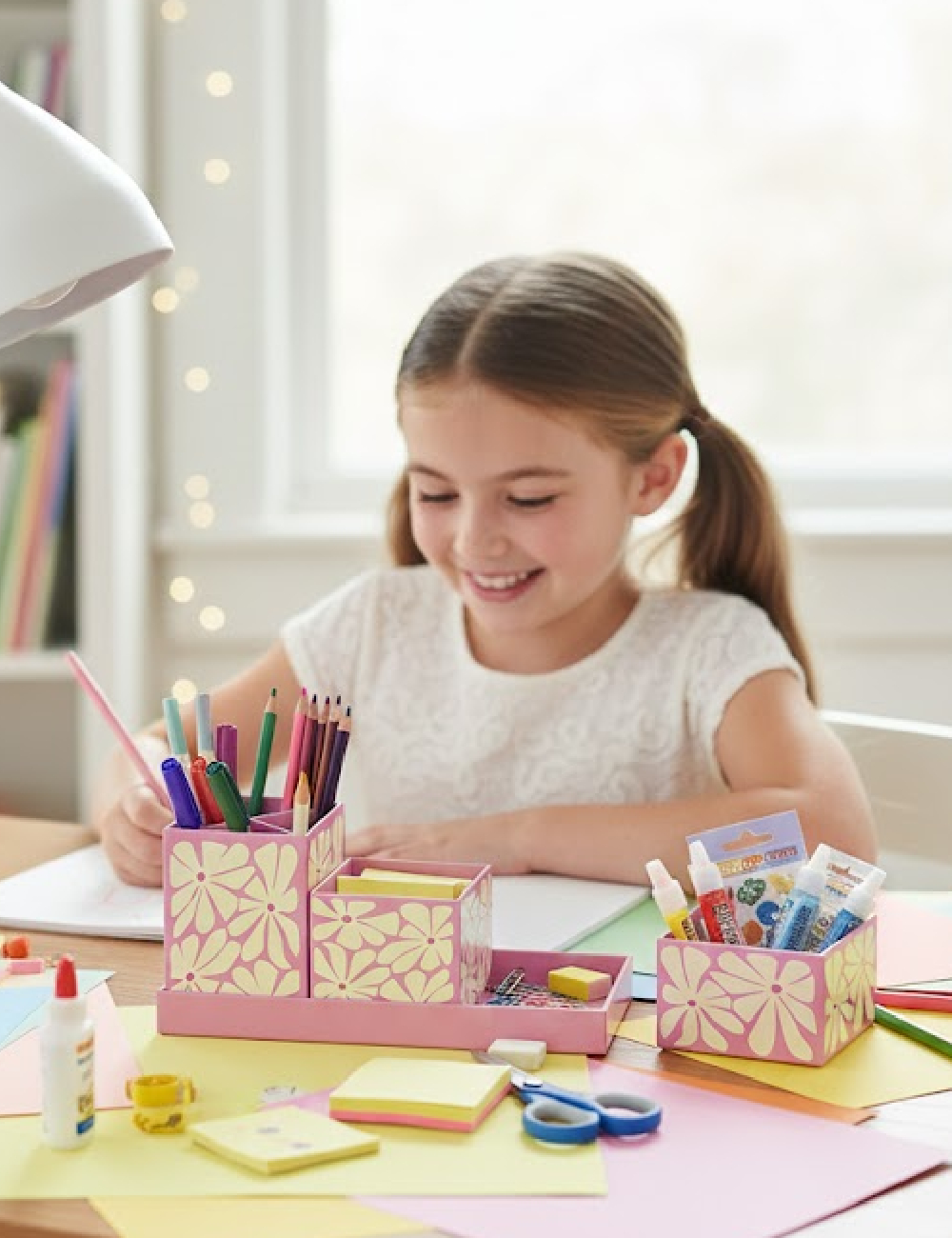 Organizator pentru birou AVEC, roz