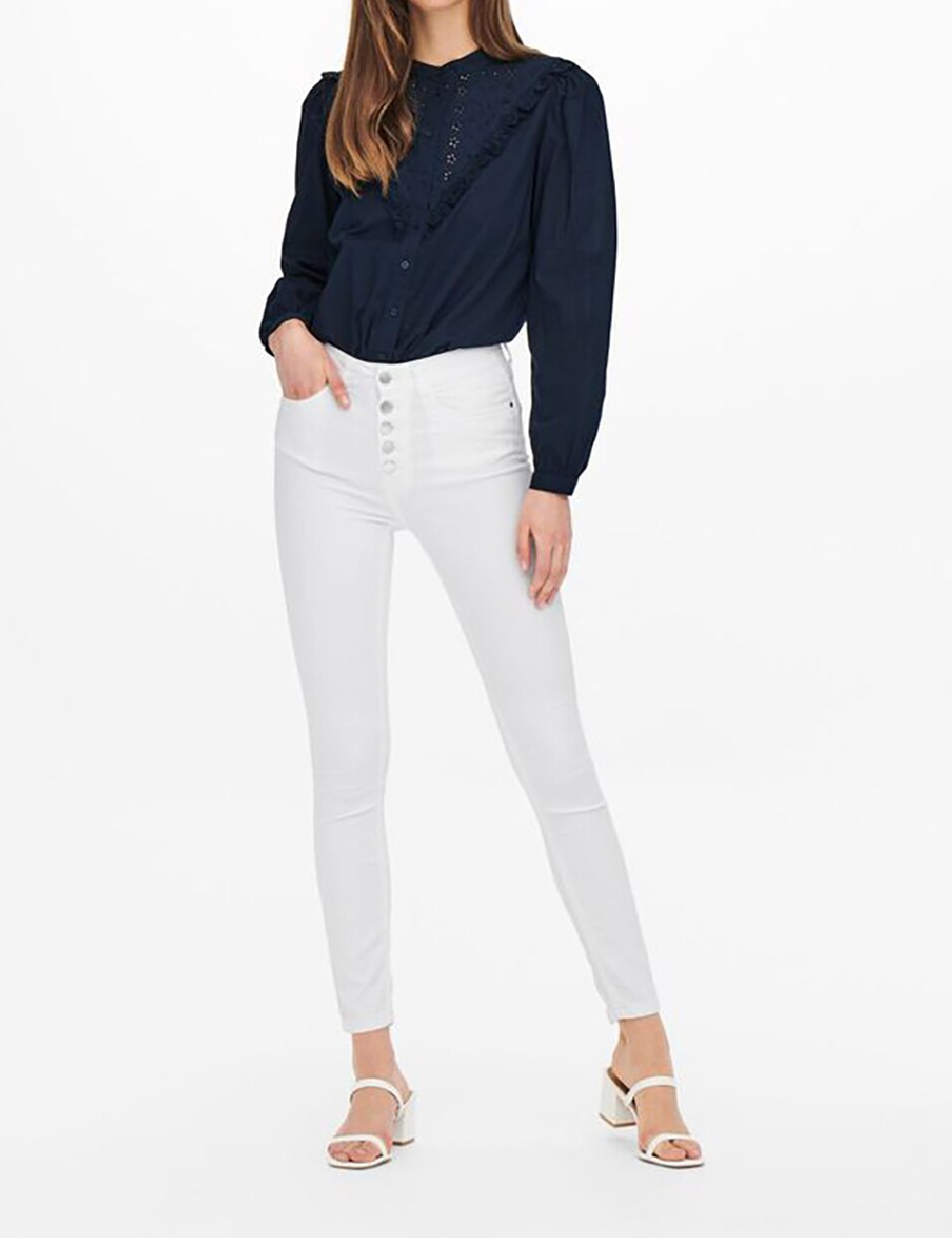 Blugi Jacqueline de Yong, alb