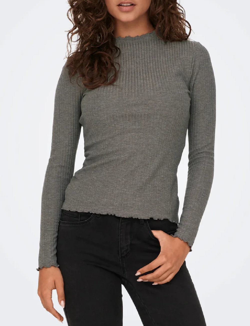 Bluza Only, gri inchis