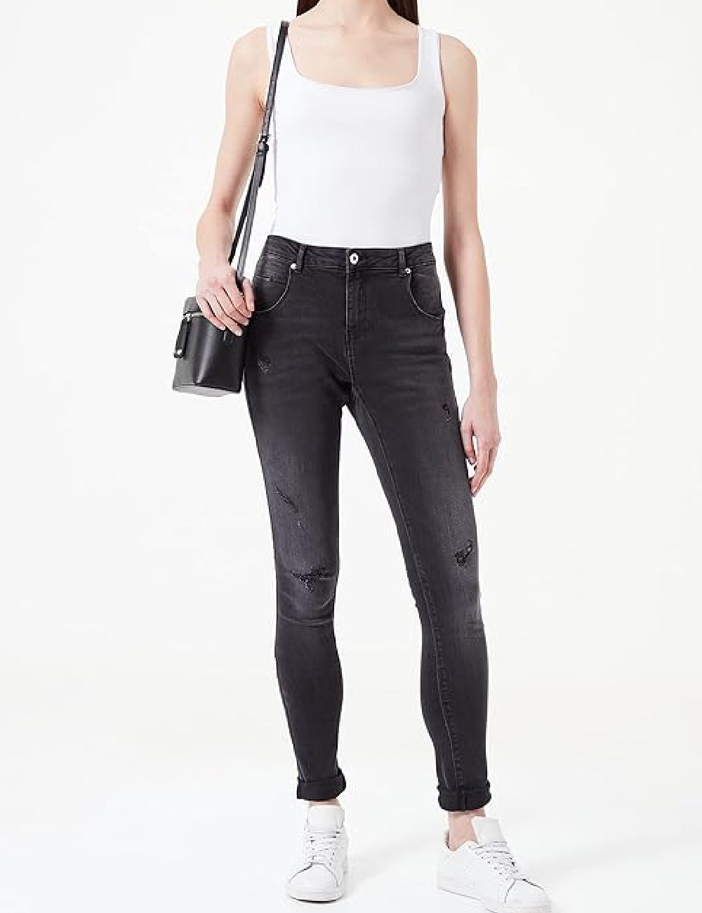 Blugi Only Carmakoma, negru