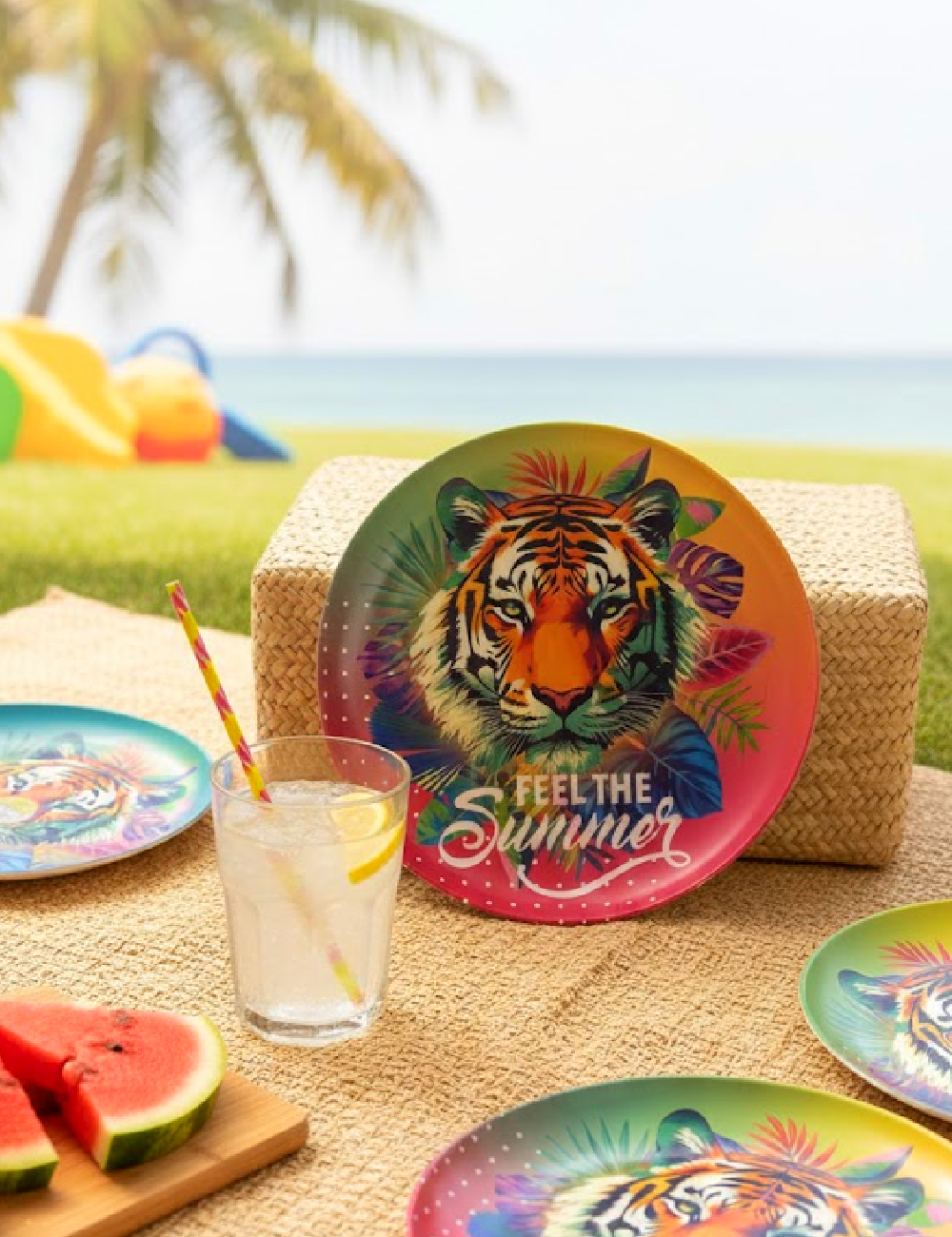 Farfurie de plastic ACTION, mix culori