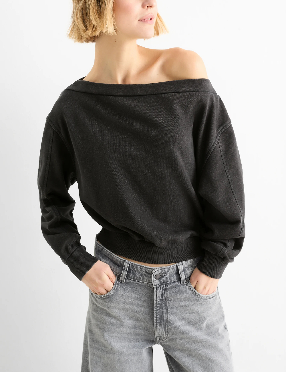 Bluza C&A, gri inchis