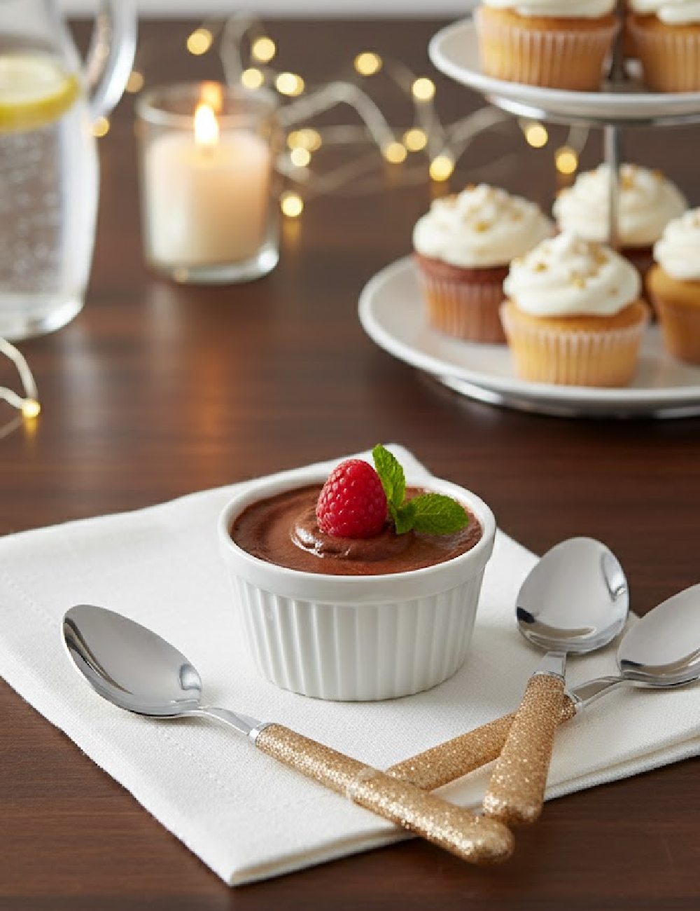 Set lingurite cu sclipici 4 bucati ACTION, auriu