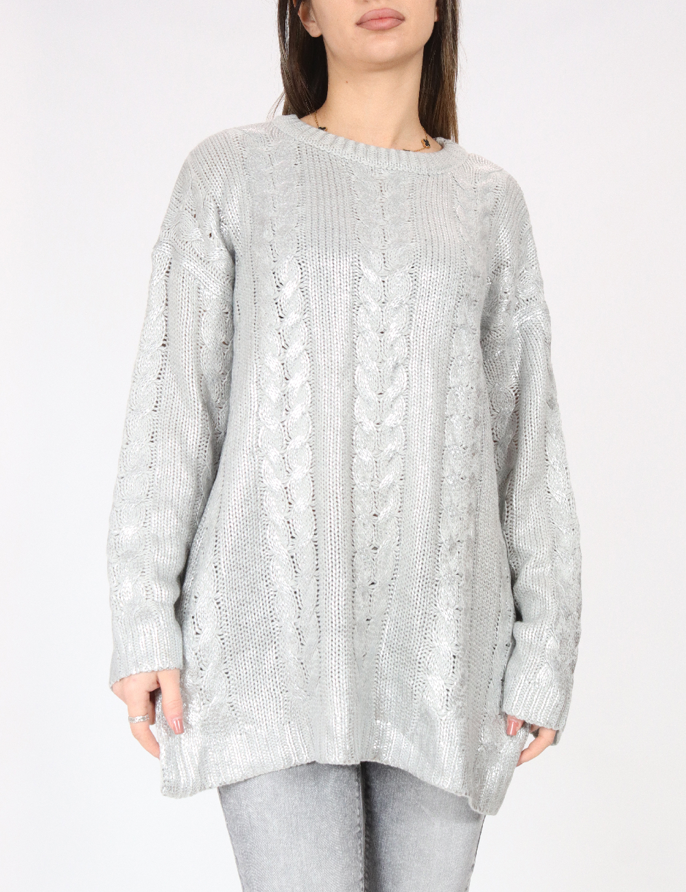 Pulover C&A, argintiu