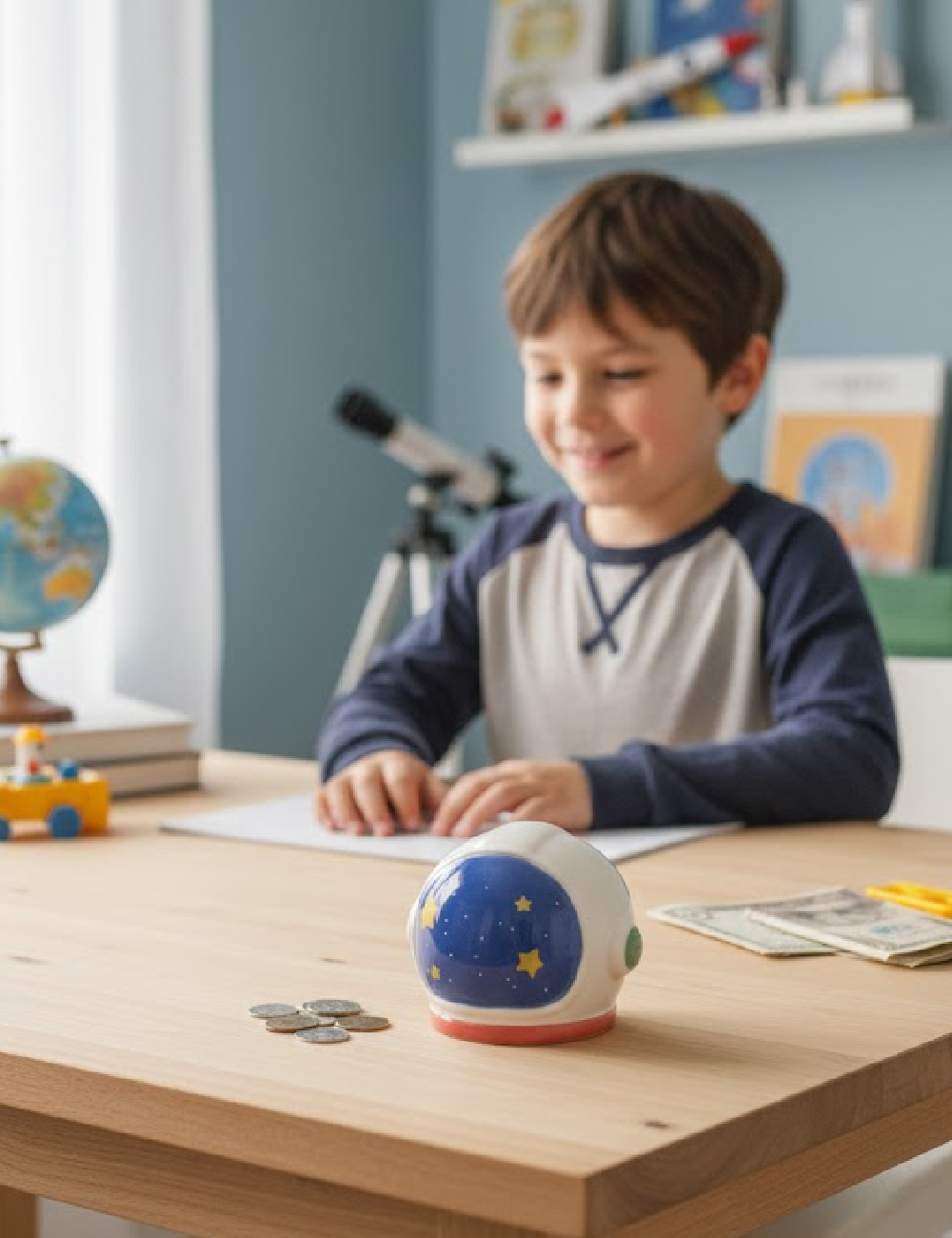 Mini pusculita ACTION, albastru