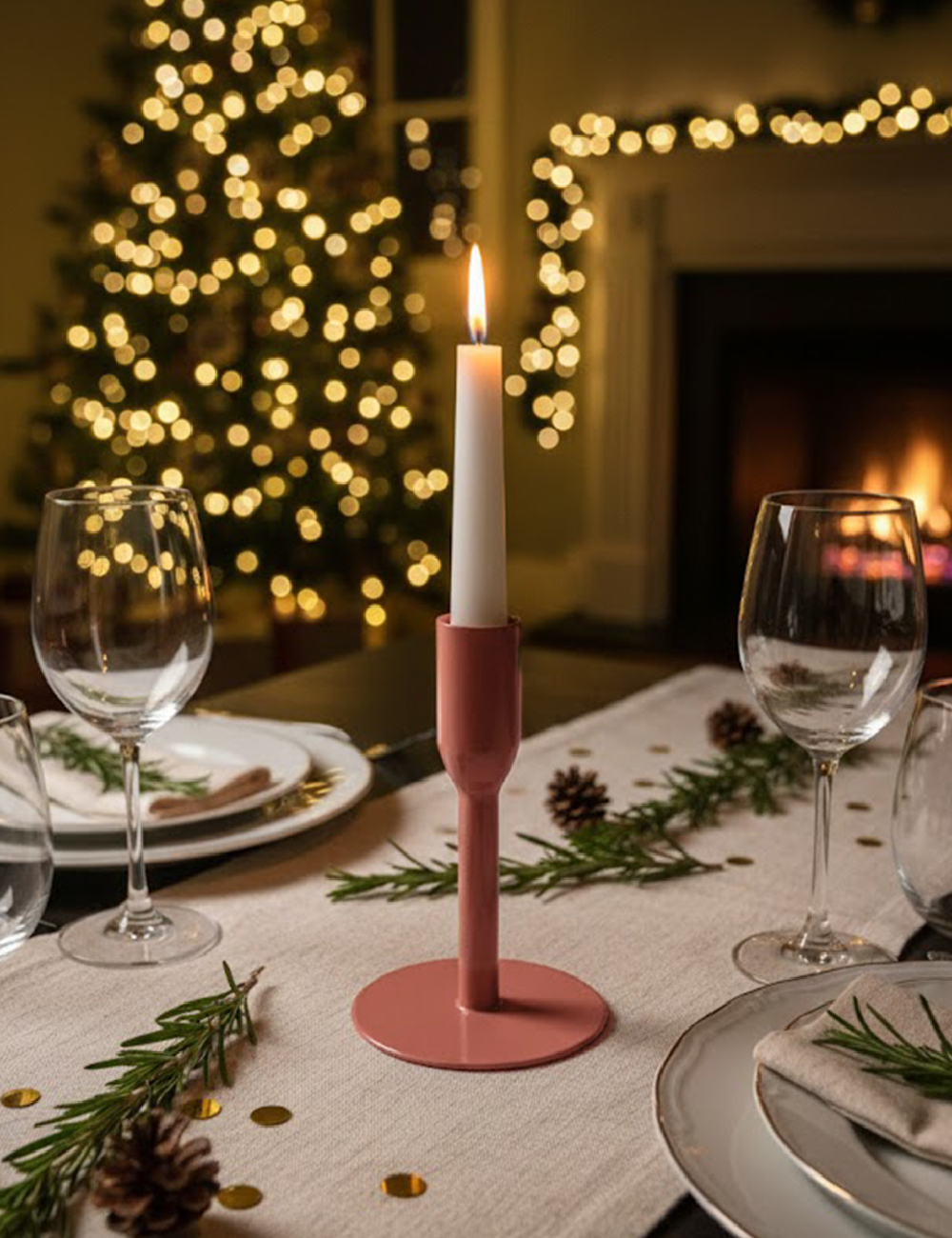 Suport lumanare Zd Trading, roz