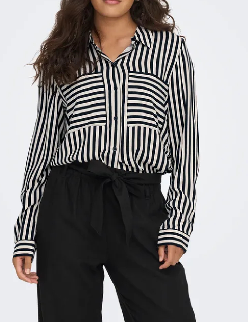 Camasa Jacqueline de Yong, alb/negru