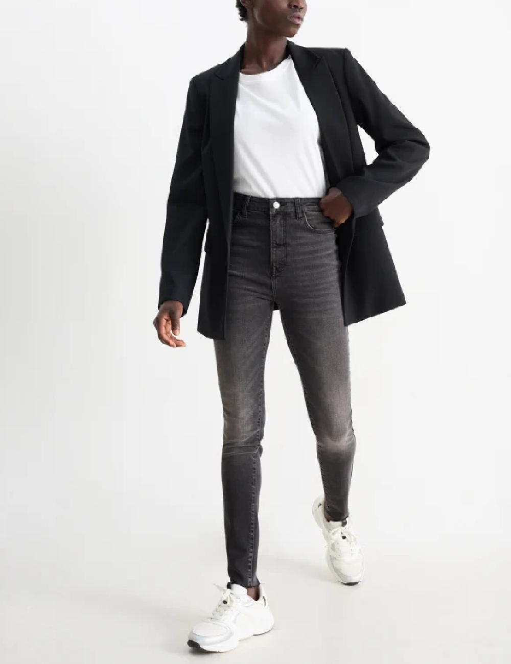 Blugi C&A, gri inchis