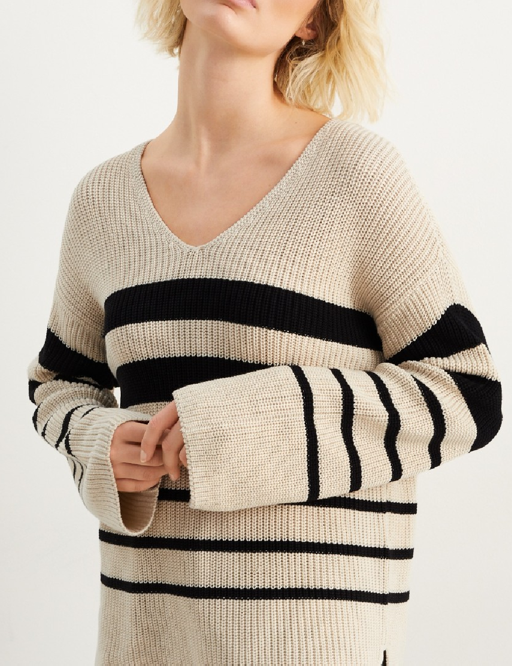 Pulover C&A, bej/negru