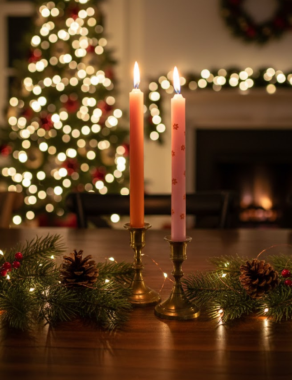 Set lumanari 2 bucati AVEC, mix culori