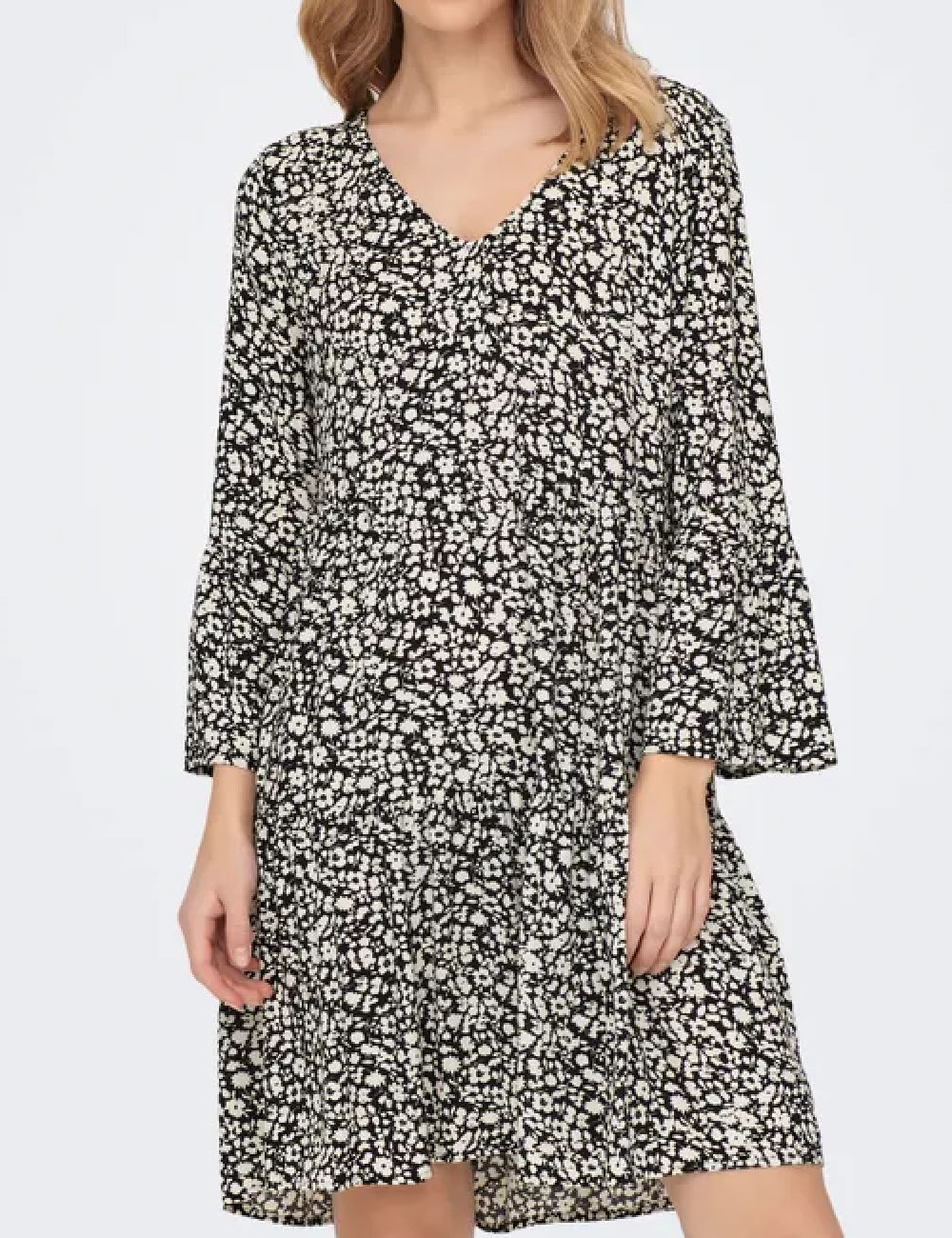 Rochie scurta Jacqueline de Yong, alb/negru