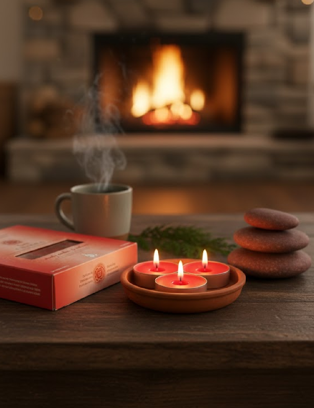 Set lumanari parfumate ACTION, rosu