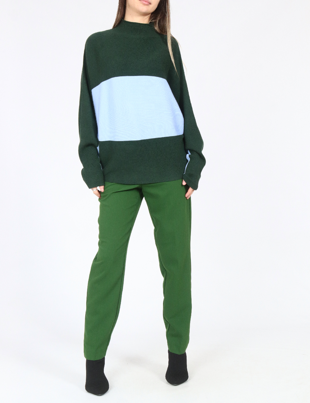 Bluza C&A, verde/albastru