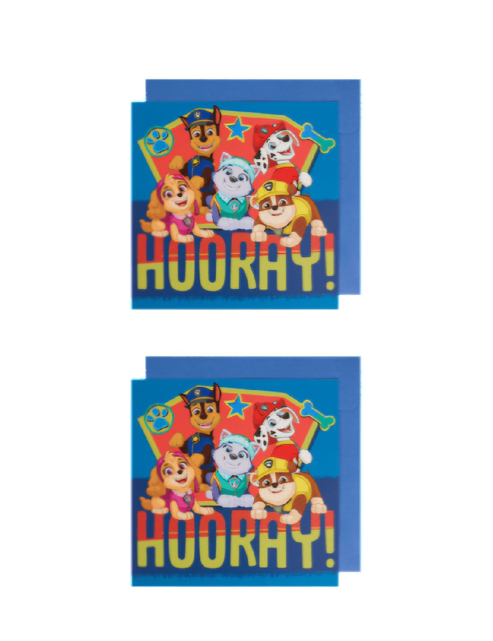 Invitatii cu plicuri 8 bucati Nickelodeon, bleumarin/verde