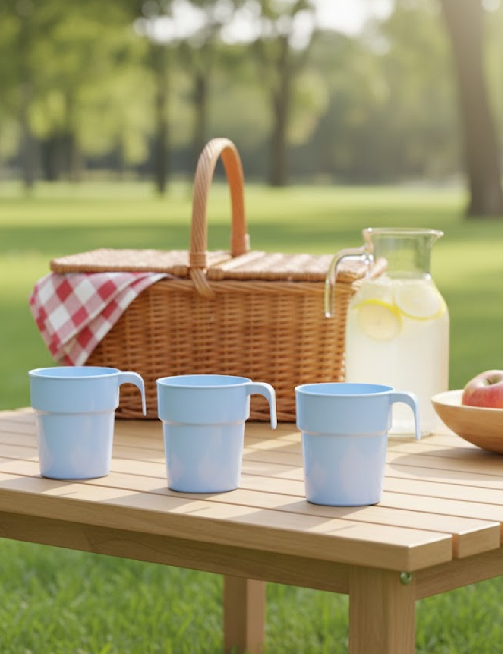 Set cani 3 bucati ACTION, albastru