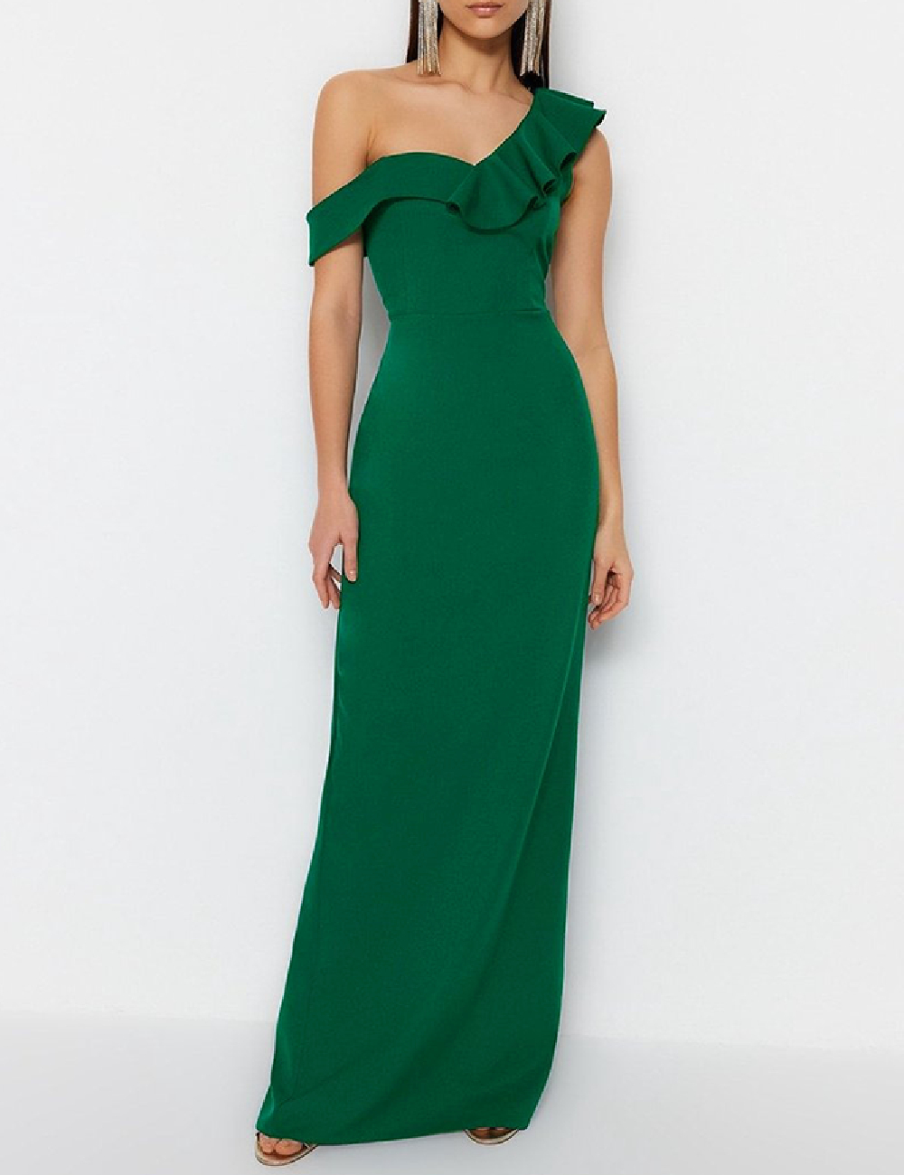 Rochie lunga TRENDYOL, verde