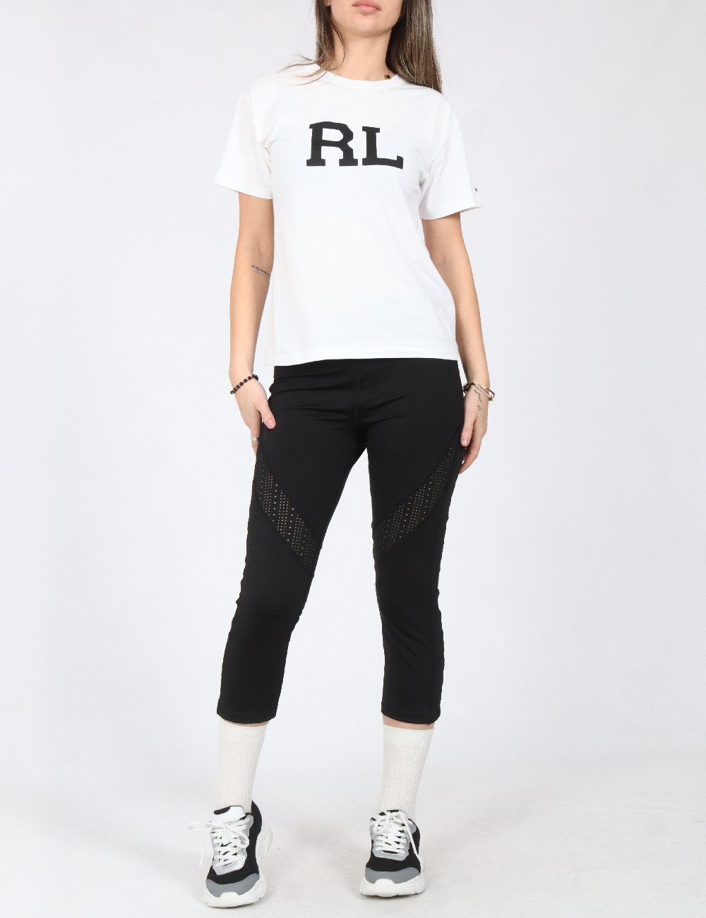 Colanti trei sferturi Bershka, negru