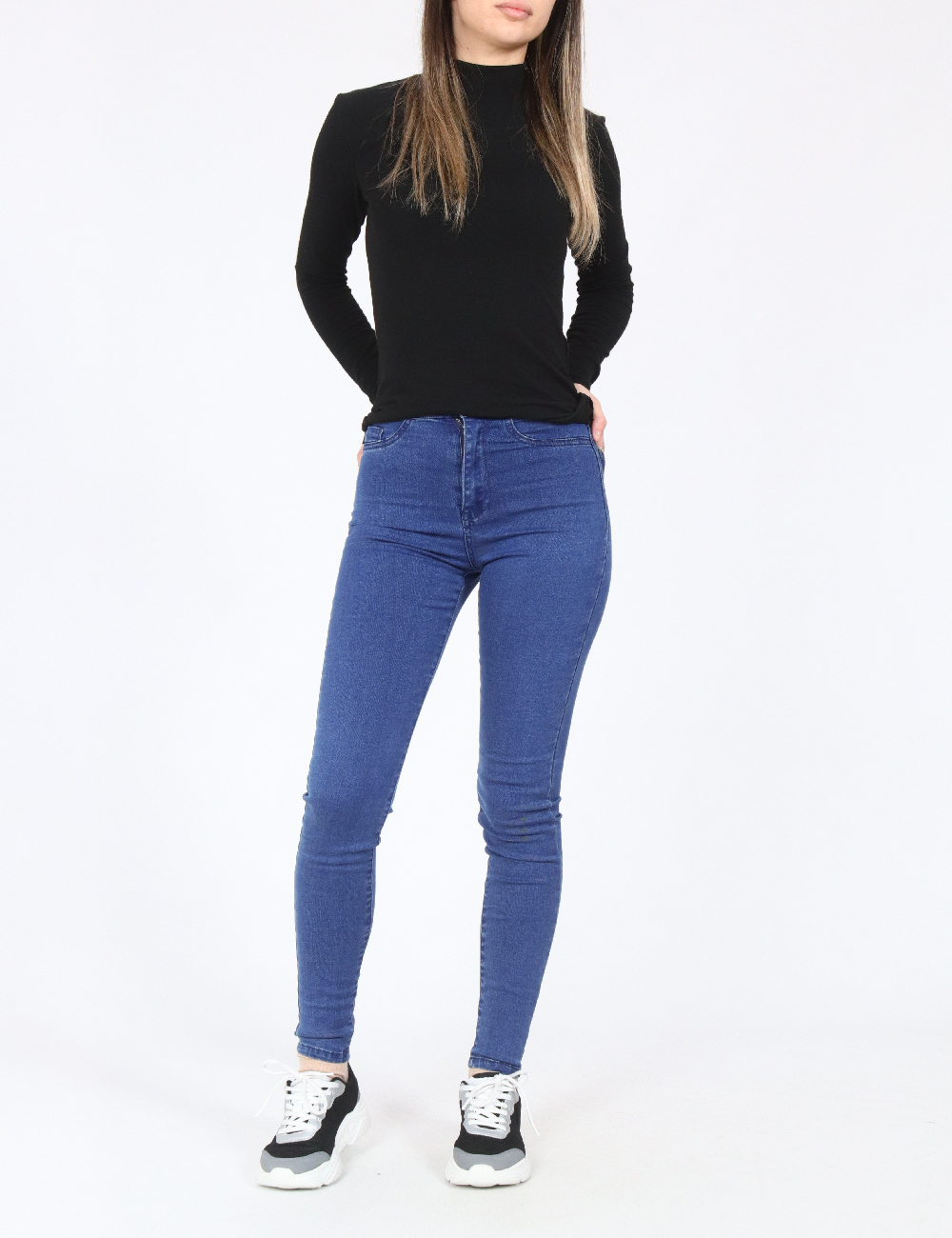 Blugi Bershka, albastru