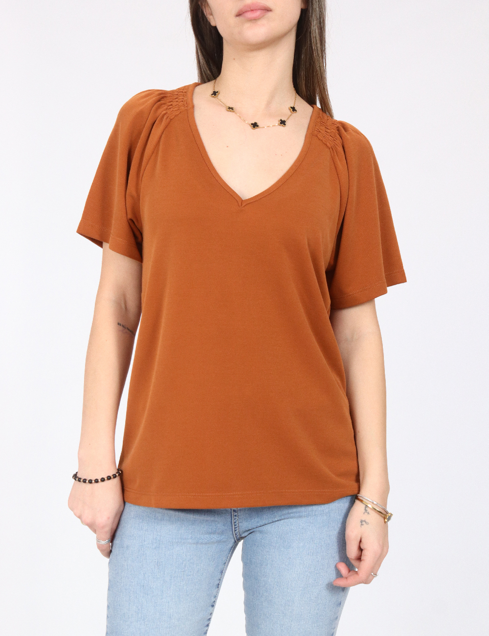 Bluza Minus, caramiziu