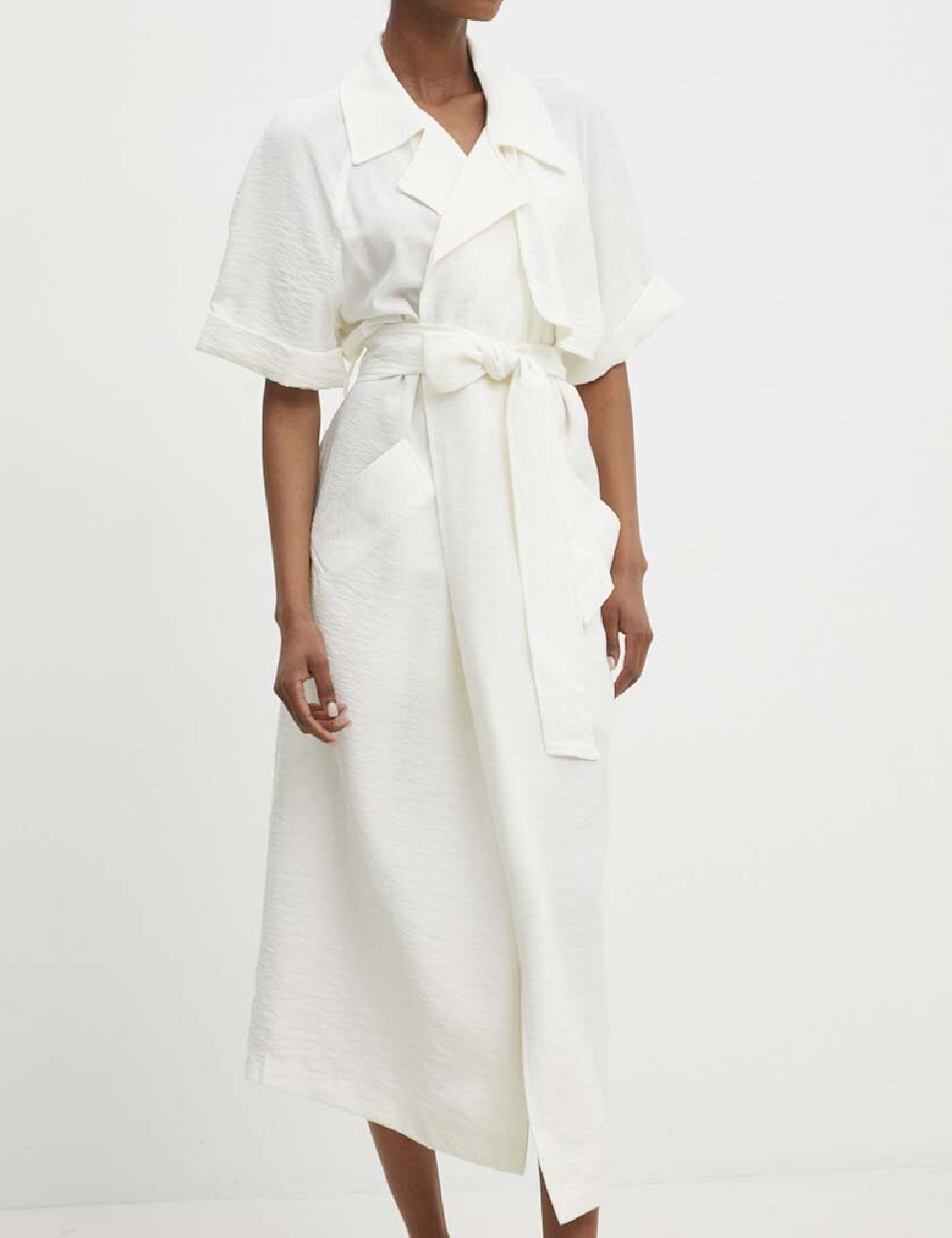 Rochie medie Answear LAB, alb