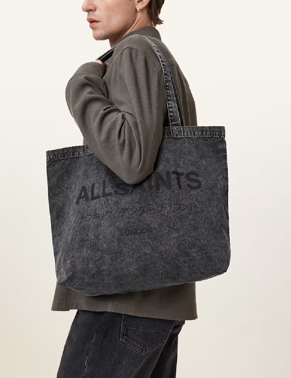 Sacosa ALLSAINTS, gri inchis