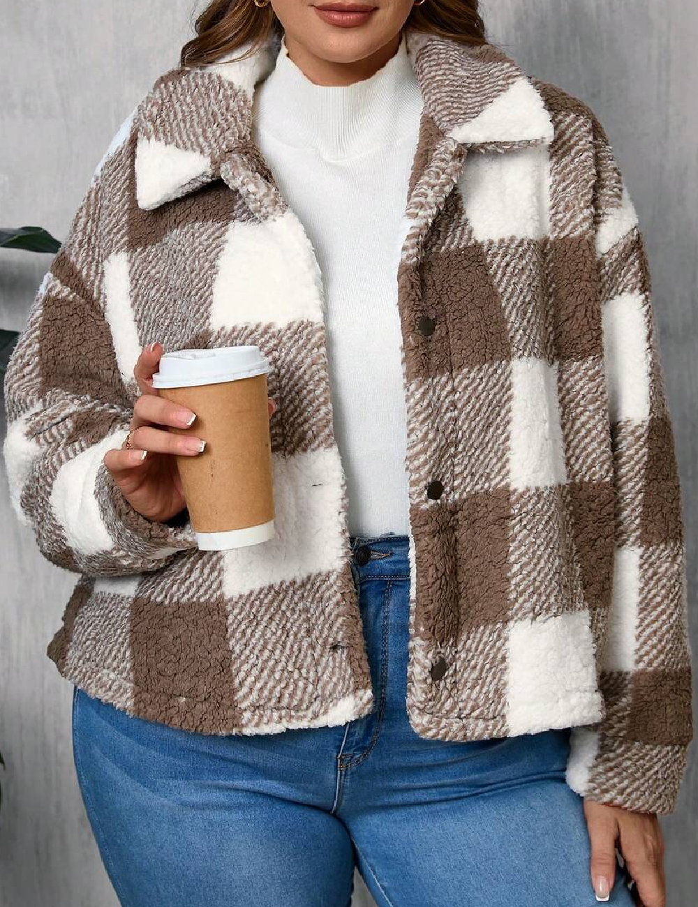 Jacheta SHEIN CURVE, maro