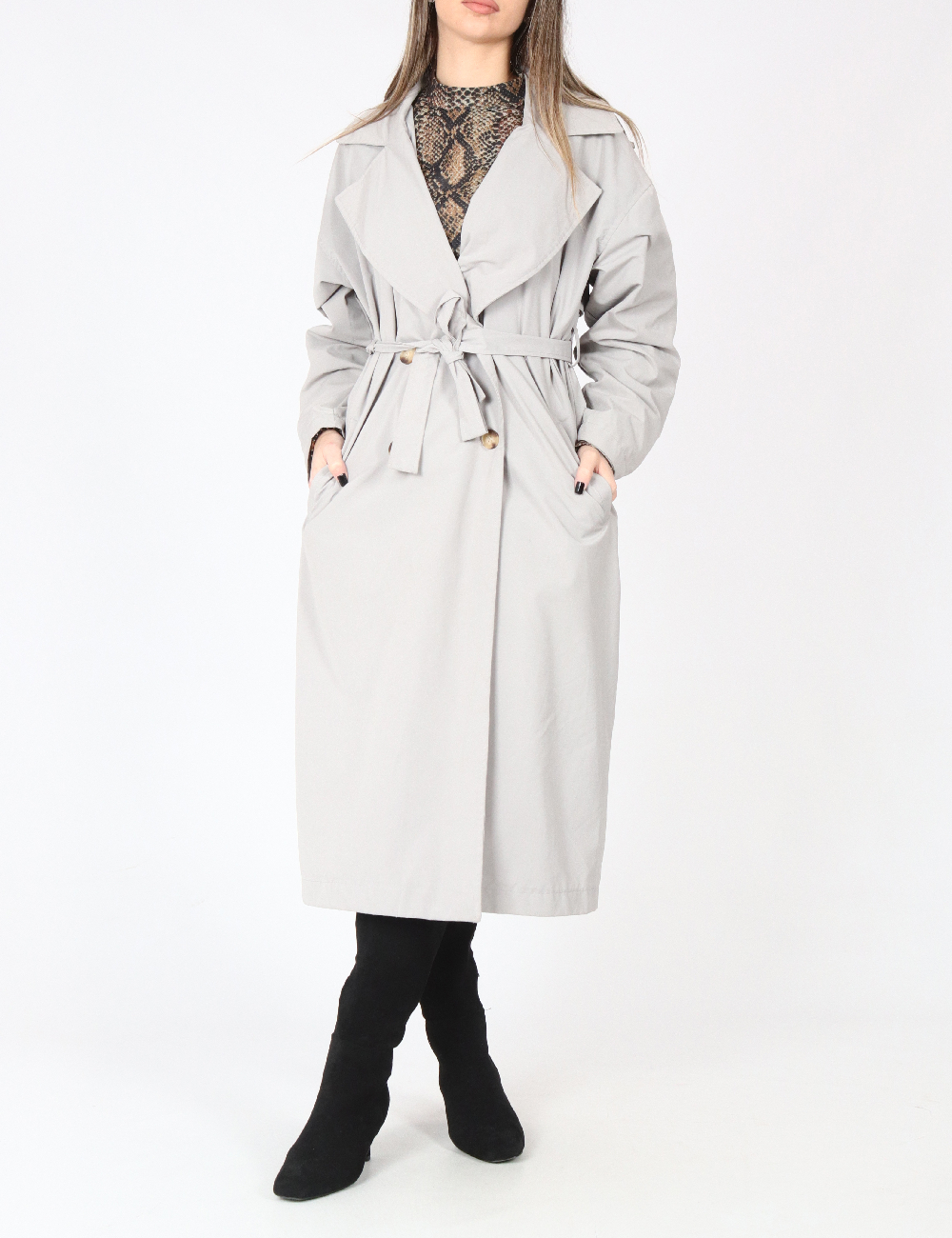 Trench Answear LAB, gri