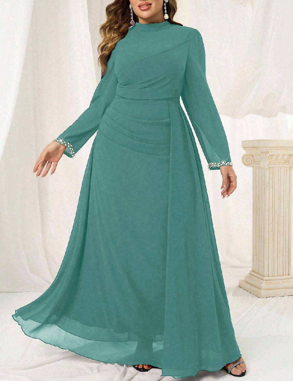 Rochie lunga SHEIN CURVE, verde