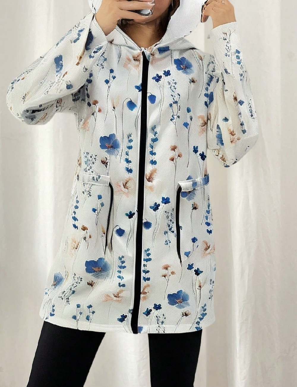 Trench Shein Kids, floral print