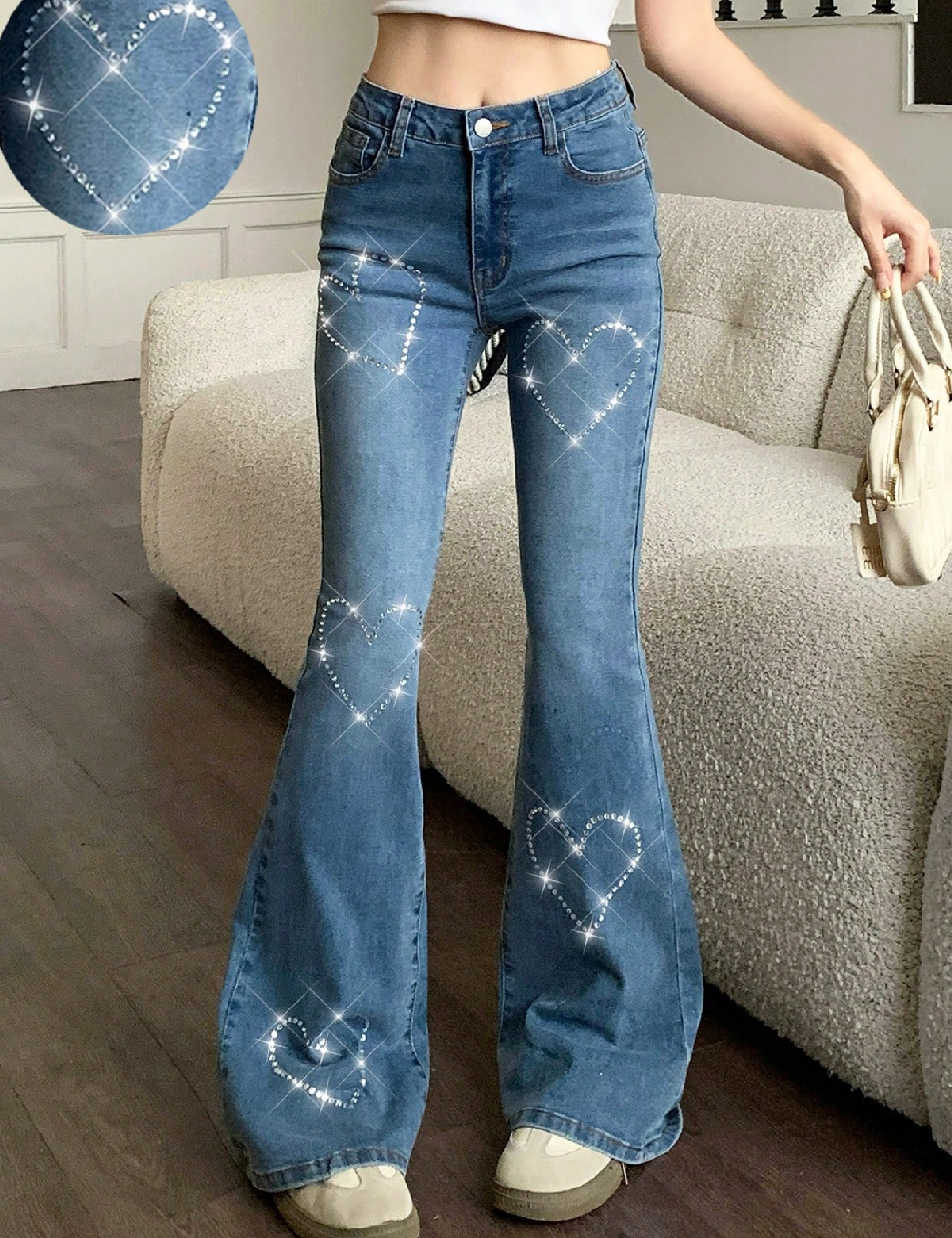 Blugi Shein Kids, albastru