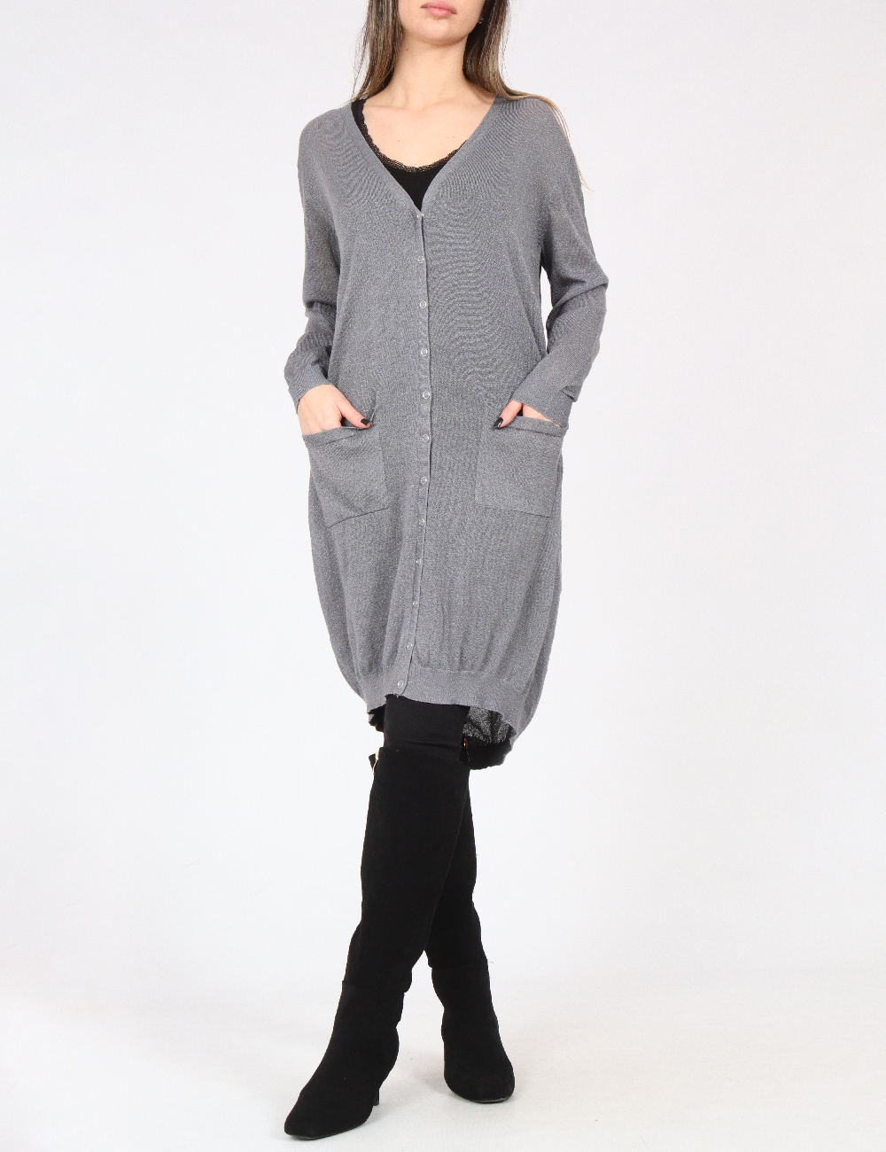 Cardigan Bershka, gri