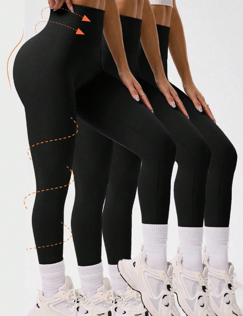 Set colanti 3 perechi SHEIN, negru