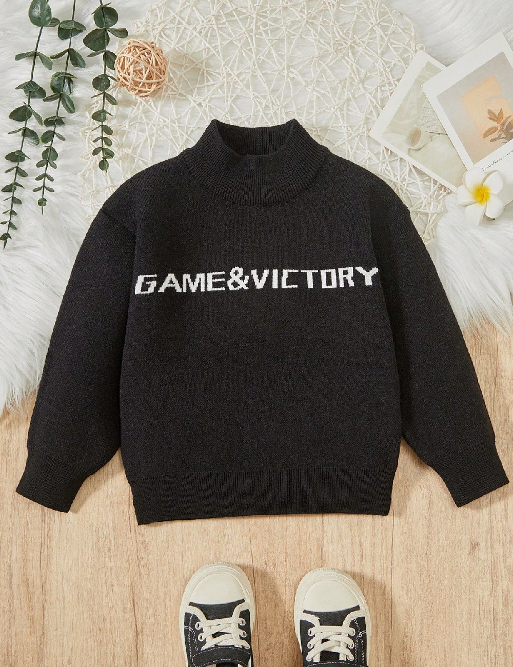 Bluza Shein Kids, negru